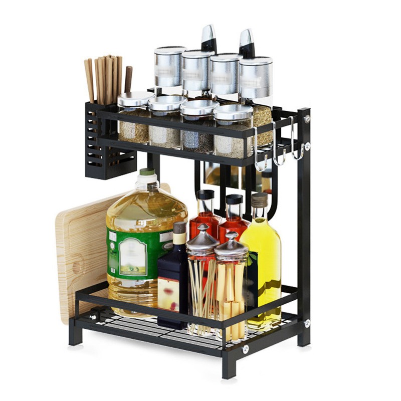 2 Tire Stainless steel kitchen storage shelf