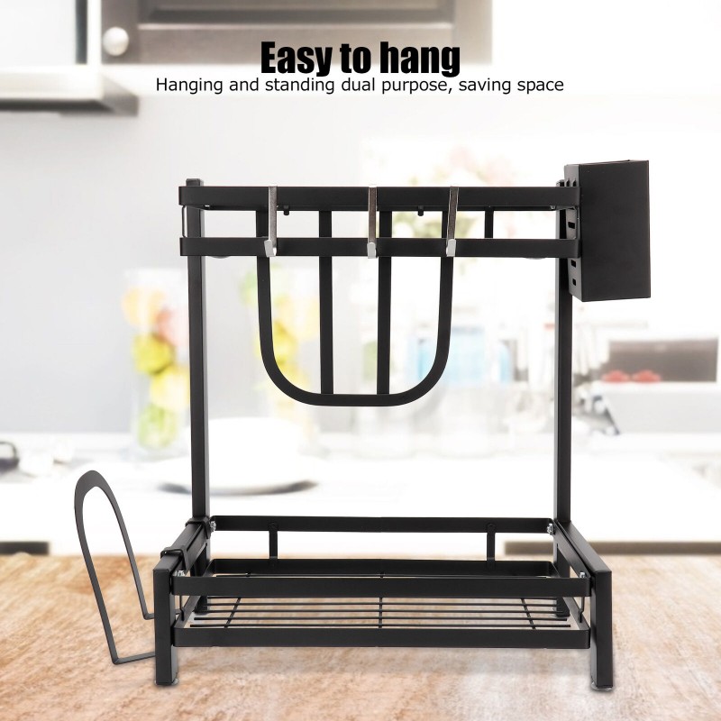 2 Tire Stainless steel kitchen storage shelf