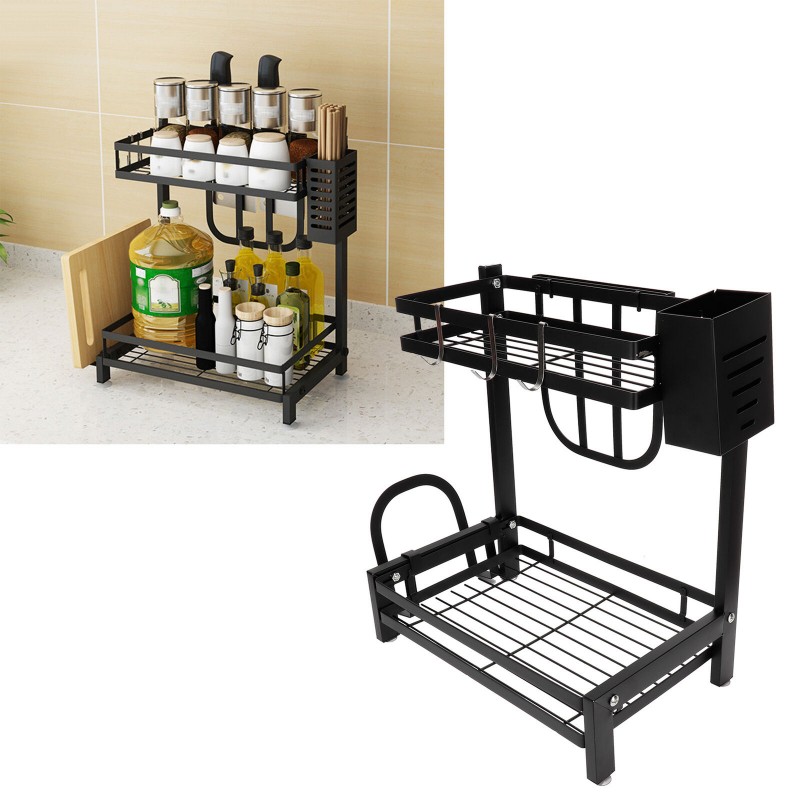 2 Tire Stainless steel kitchen storage shelf