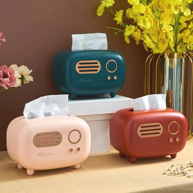Radio Shape Tissue Box
