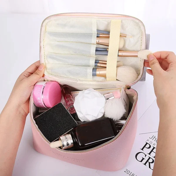 3PCs PU Leather Makeup Travel Bag