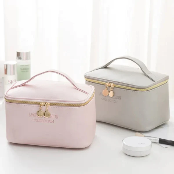 3PCs PU Leather Makeup Travel Bag