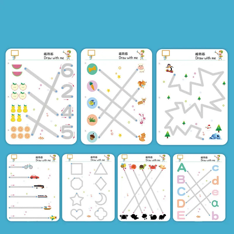Reusable Tracing Workbook for Kids 64 Pages