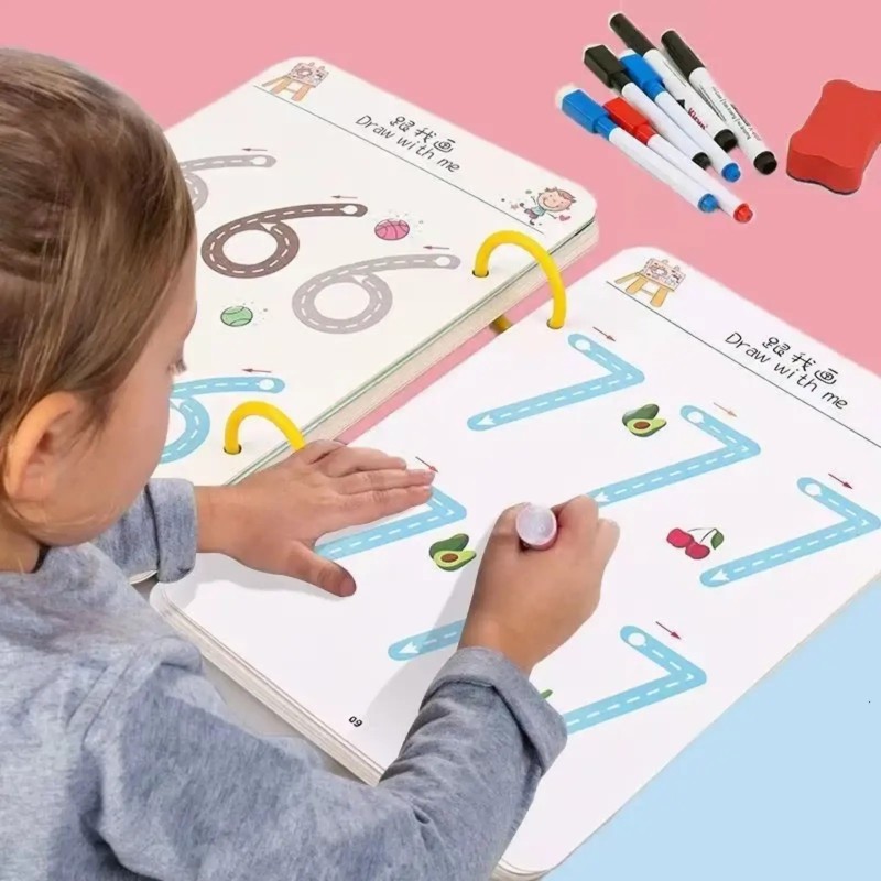 Reusable Tracing Workbook for Kids 64 Pages