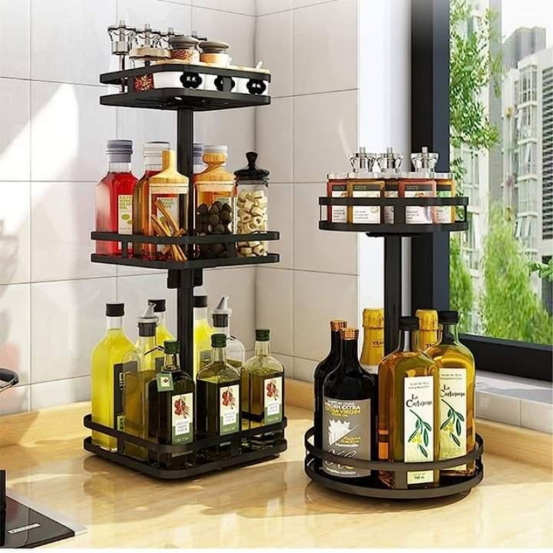 3 layer  360° Rotatable Metal Storage Organizer by MATRIX