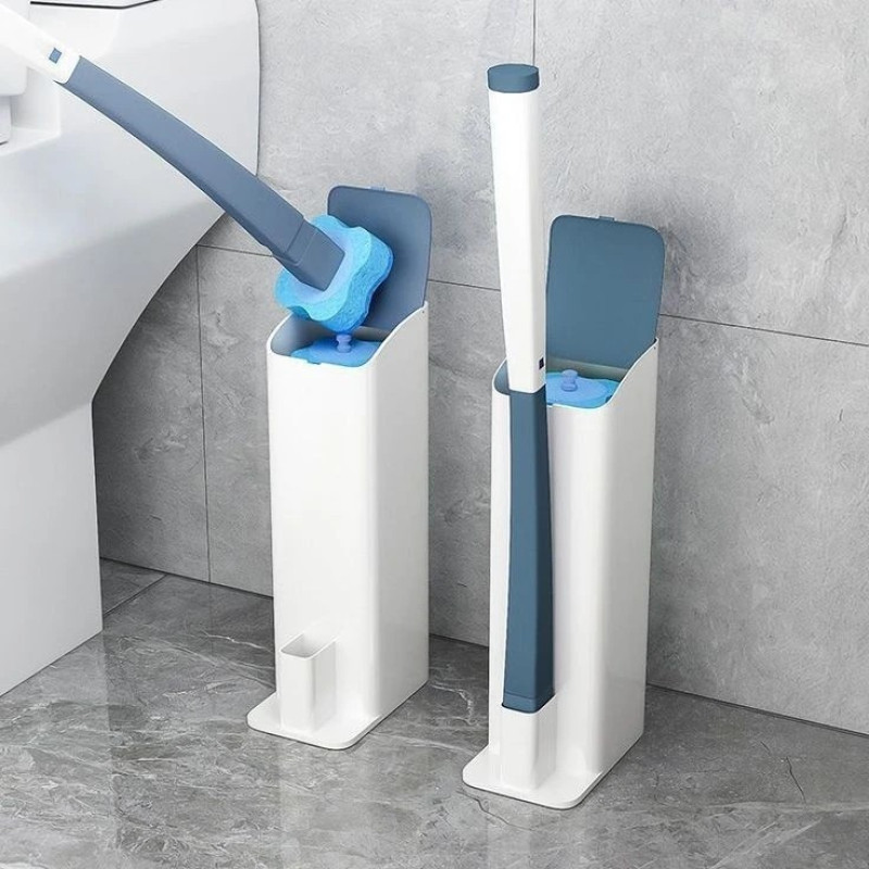 Deep Cleaning Toilet Brush And Holder Set Disposable