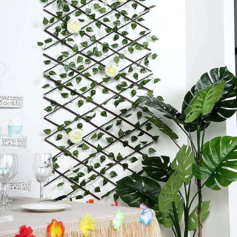 Artificial Garden Plant Fence - Expandable/Stretchable Privacy Fence Screen