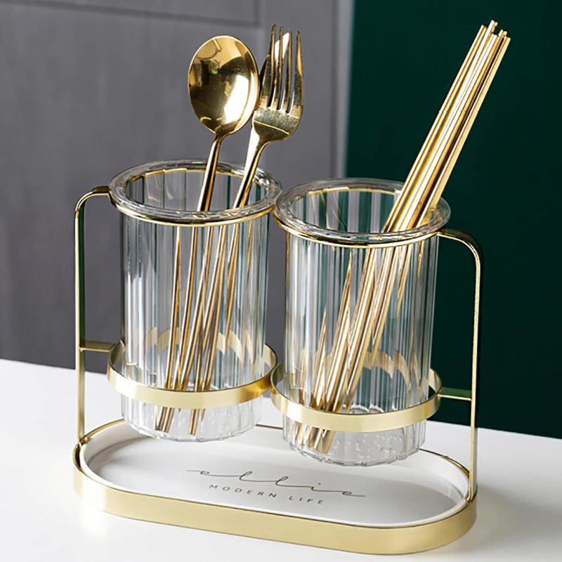 Luxury Cutlery Holder Set of 2, Stylish utensil holder