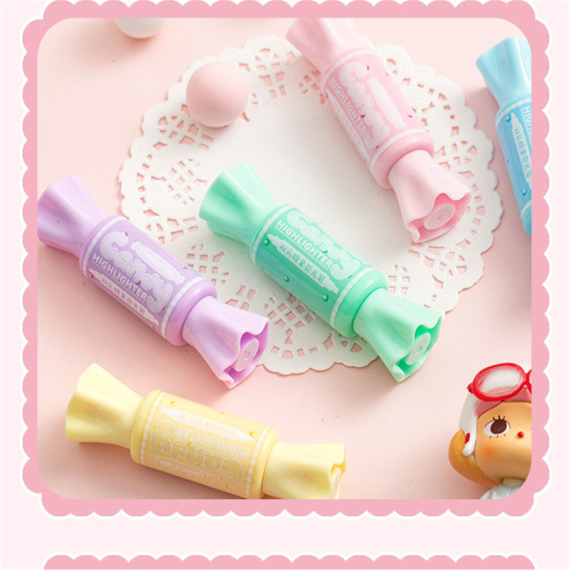 Candy Shape Highlighter- Kawaii Pastel Sweet Highlighters- Journal Supplies- Cute Stationery