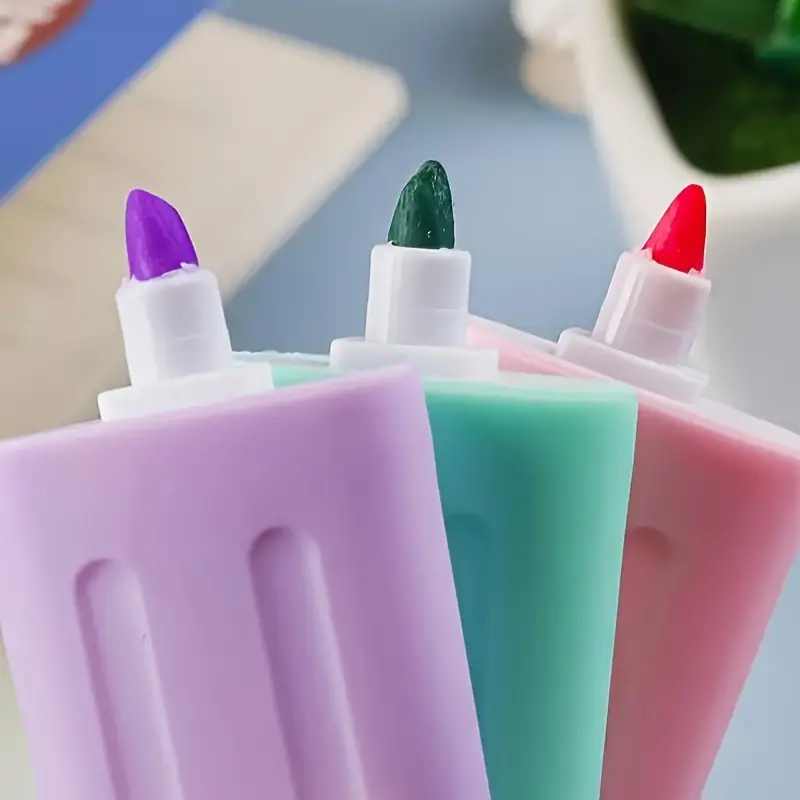 6pcs Mini Ice Cream Popsicle Highlighter