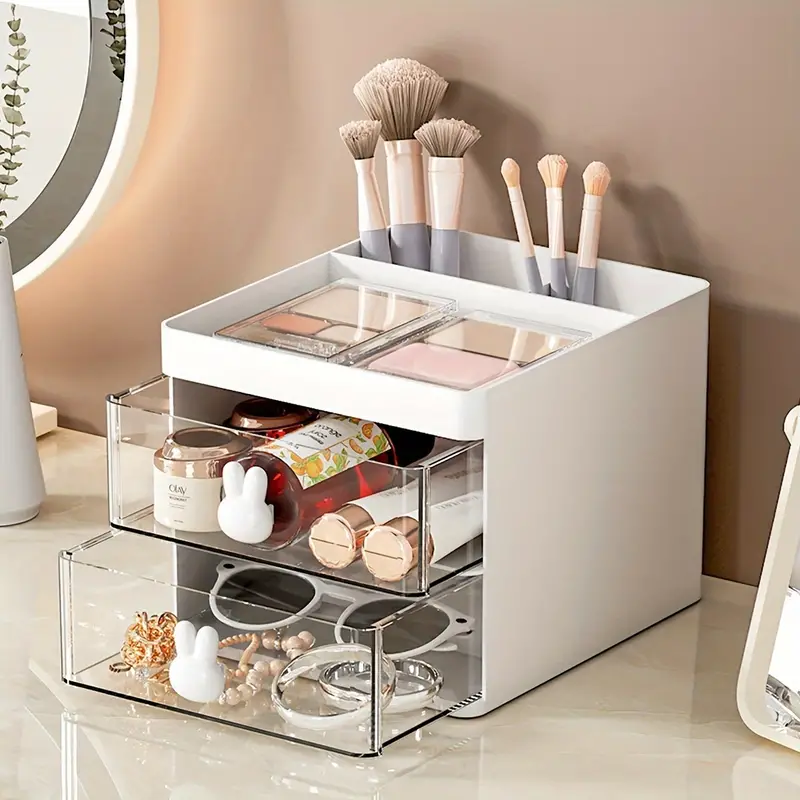 Stationary Organizer With 2 Drawers, Multi-Functional Pencil Holder For Desk, Holder Storage Box For Desk, Office Supplies