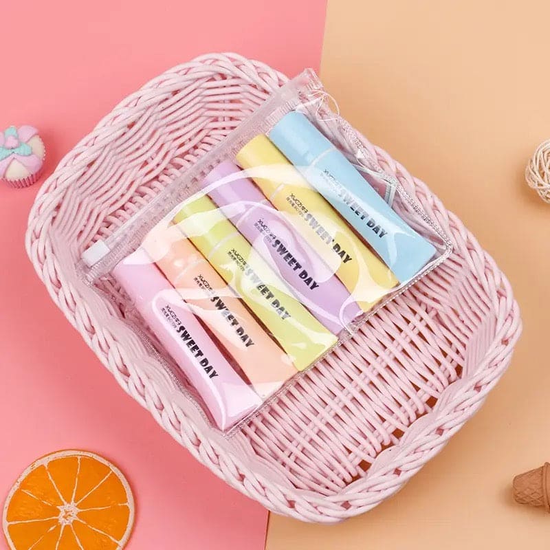 6 PCs Toothpaste Style Color Highlighter, Swing Cool Highlighters Pens, Office School Stationary