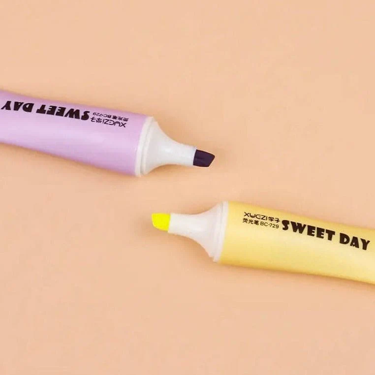 6 PCs Toothpaste Style Color Highlighter, Swing Cool Highlighters Pens, Office School Stationary