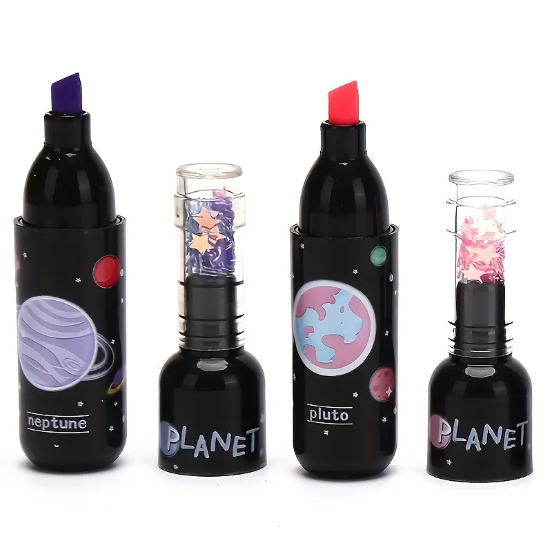 6pcs Wine Bottle Shape Highlighter, Mini Creative Shape Highlighter, Cute Doodle Pen, 6 Colors Set Color Pen, Color Highlighter Marker Pen