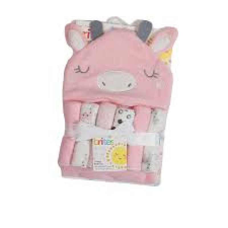 BON BEBE HOODED TOWEL _WITH WASHCLOTHES