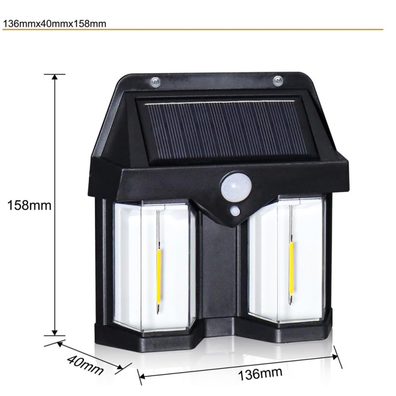 Dual Solar Sensor Lamp Wall Mounted