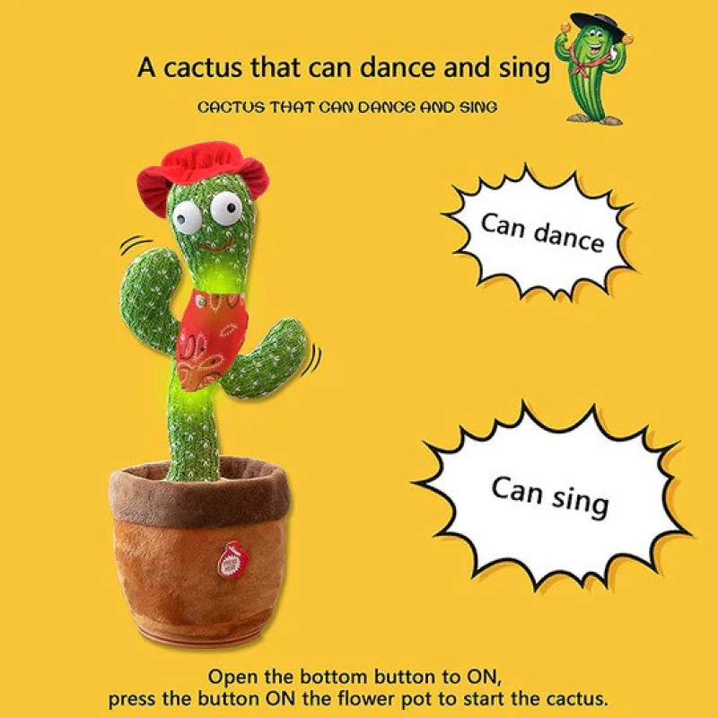 Dancing Cactus Toy - Green