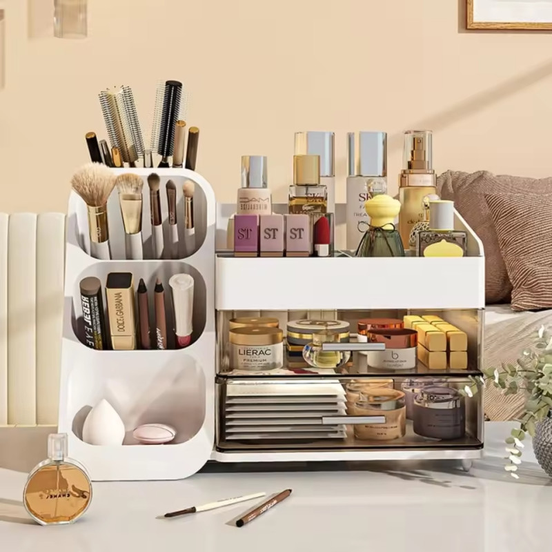 Makeup organizer with Drawers for Vanity,Spacious Cosmetic Display Case,Perfect Storage Solution Your Beauty Essential