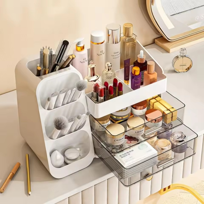 Makeup organizer with Drawers for Vanity,Spacious Cosmetic Display Case,Perfect Storage Solution Your Beauty Essential