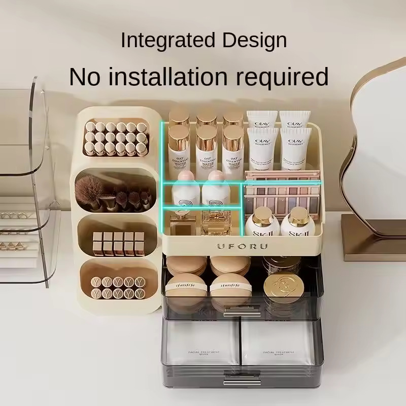 Makeup organizer with Drawers for Vanity,Spacious Cosmetic Display Case,Perfect Storage Solution Your Beauty Essential