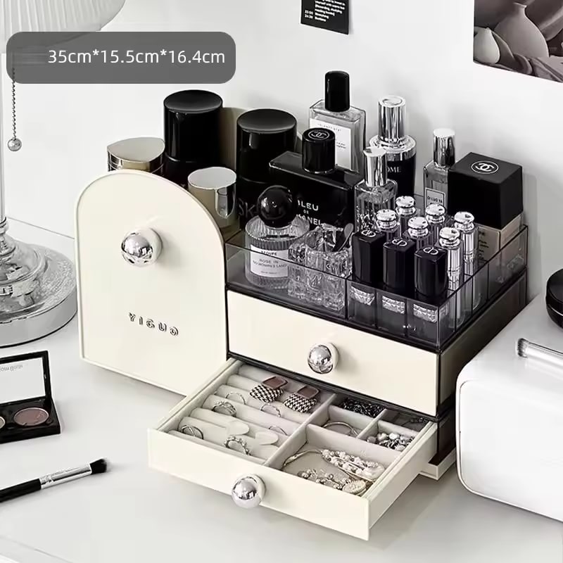 Makeup Organizer with Drawers Cosmetic Display Cases Cosmetics Storage Box Brush Lipstick Holder Jewelry Box Skincare Organizer