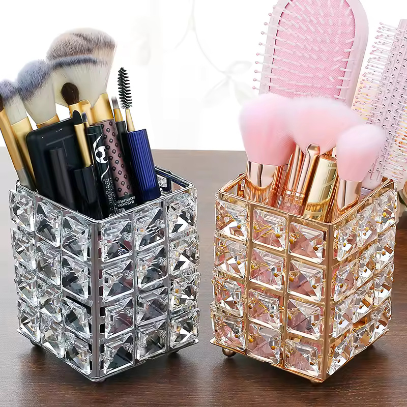 European Luxury Crystal Makeup Brush Holder