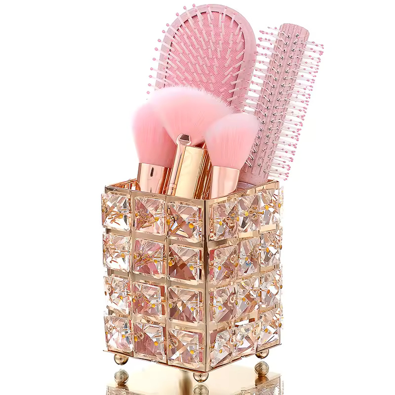 European Luxury Crystal Makeup Brush Holder