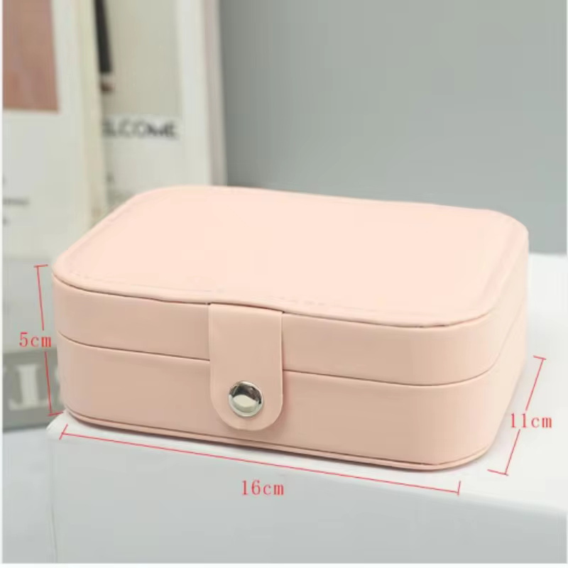 Double-Layer Jewelry Storage Box Portable Travel Jewelry Holder Organizer
