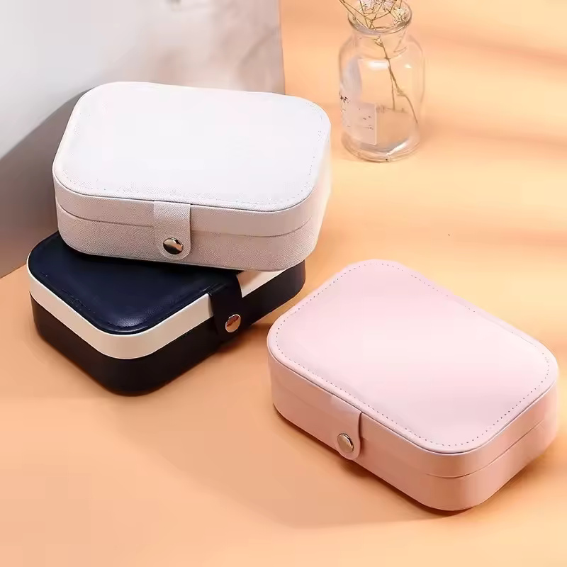 Double-Layer Jewelry Storage Box Portable Travel Jewelry Holder Organizer