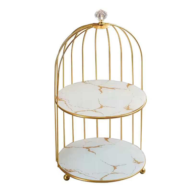 Single and Double Layer Metal Bird Cage Organizer for Makeup nd skin care products best for vanity counter top