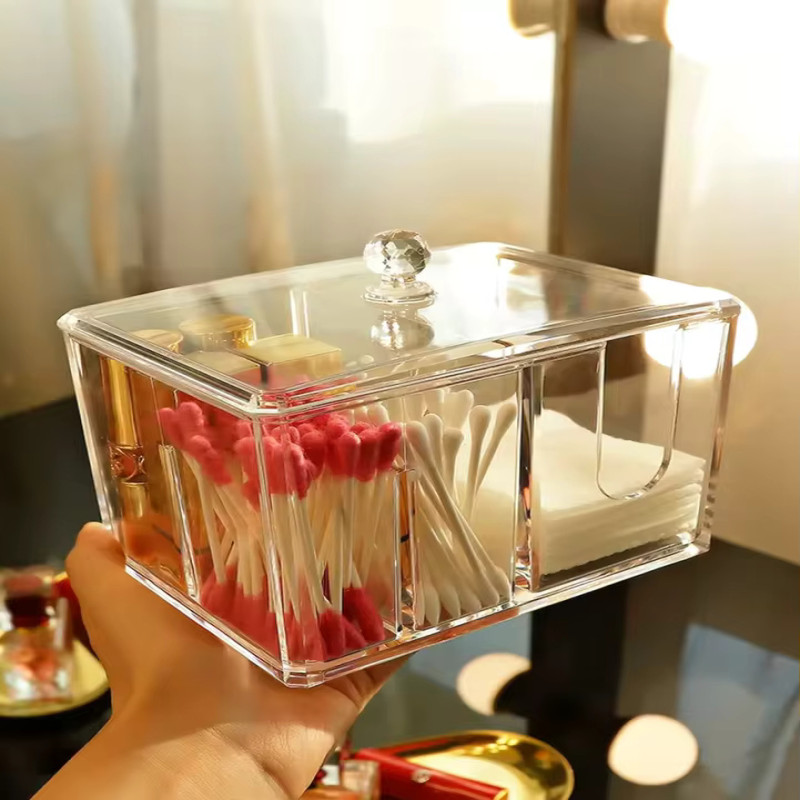 Transparent Acrylic Cotton Swab Holder