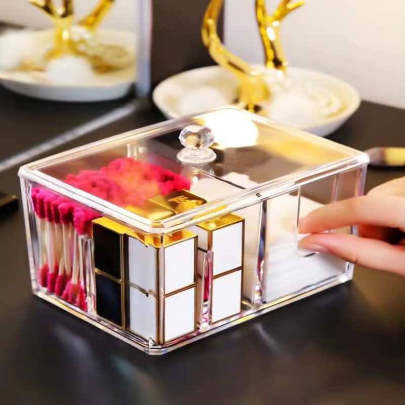 Transparent Acrylic Cotton Swab Holder