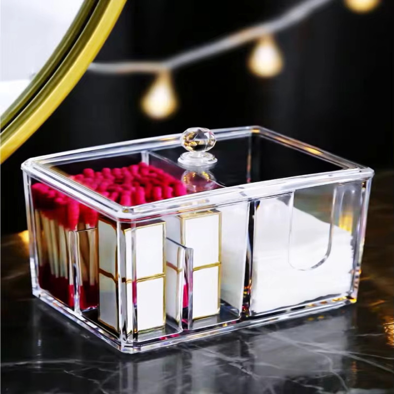 Transparent Acrylic Cotton Swab Holder