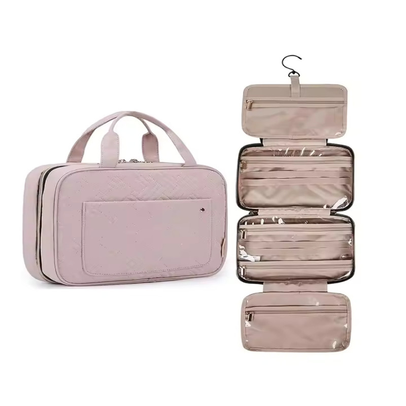 Multi-storage Compartment Design Travel Makeup Bag with Wet Dry Separation Capacity Cosmetic Organizer for Toiletries