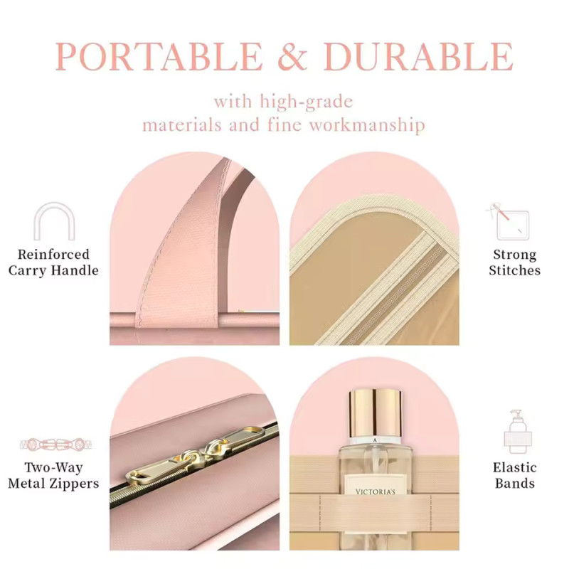Multi-storage Compartment Design Travel Makeup Bag with Wet Dry Separation Capacity Cosmetic Organizer for Toiletries