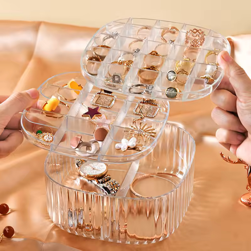 Transparent Crystal Jewellery Organizer