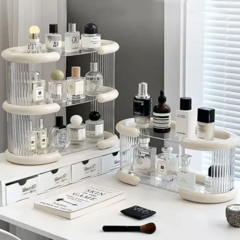 2 & 3 Tier Skin Care And Perfume Organizer For Vanity And Washroom