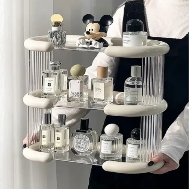 2 & 3 Tier Skin Care And Perfume Organizer For Vanity And Washroom