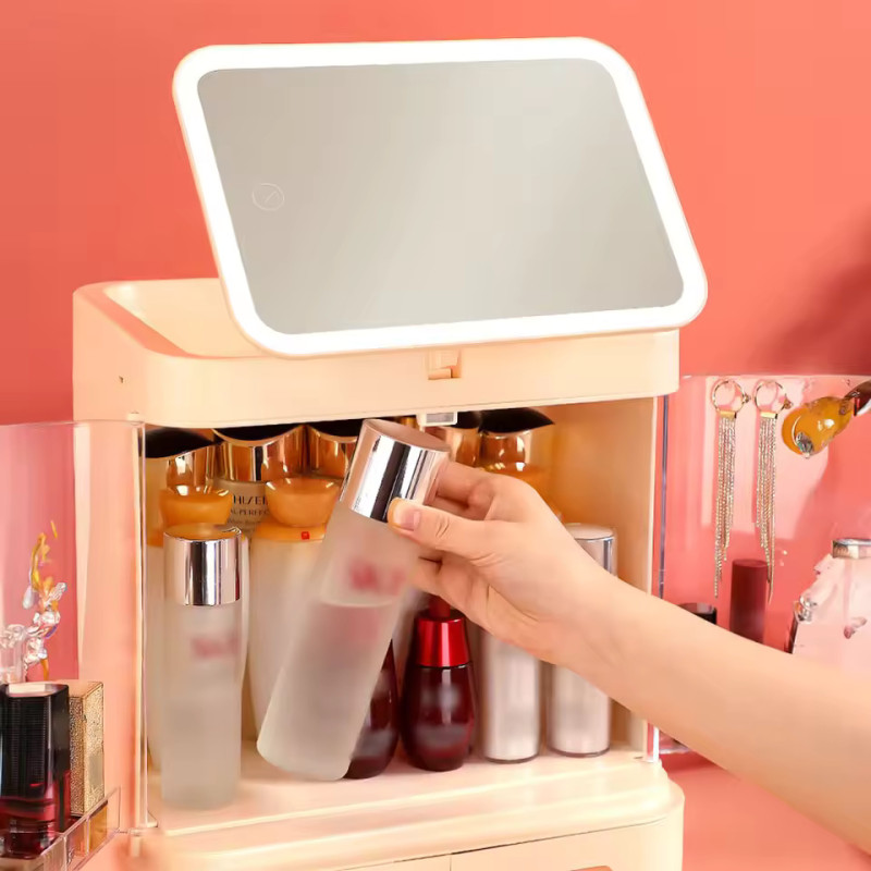 Luxury Storage Box With LED Mirror