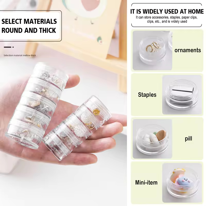 5 Layers Stackable Round Jewelry Organizer