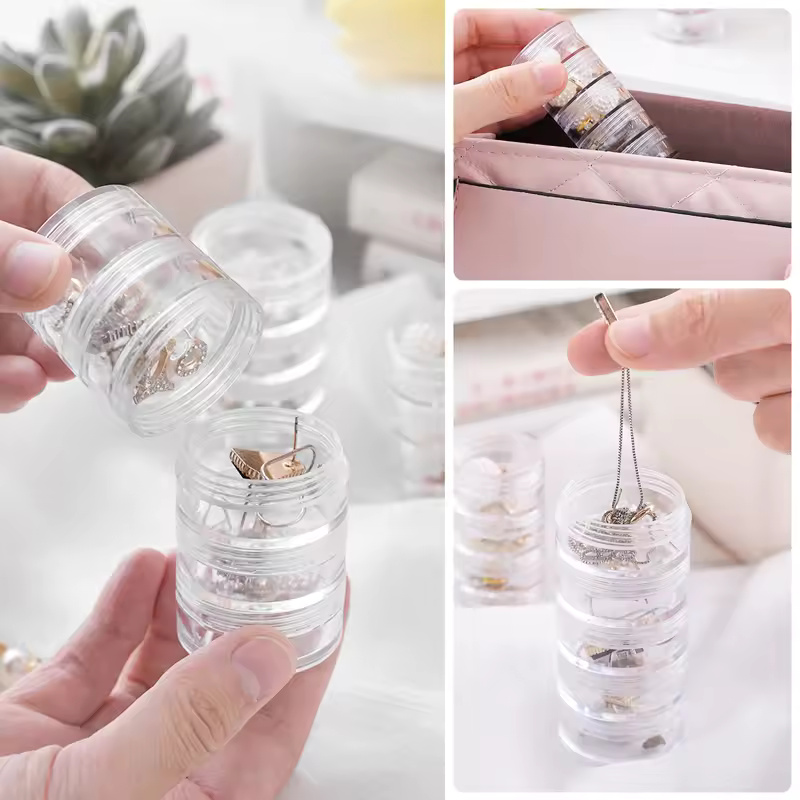 5 Layers Stackable Round Jewelry Organizer