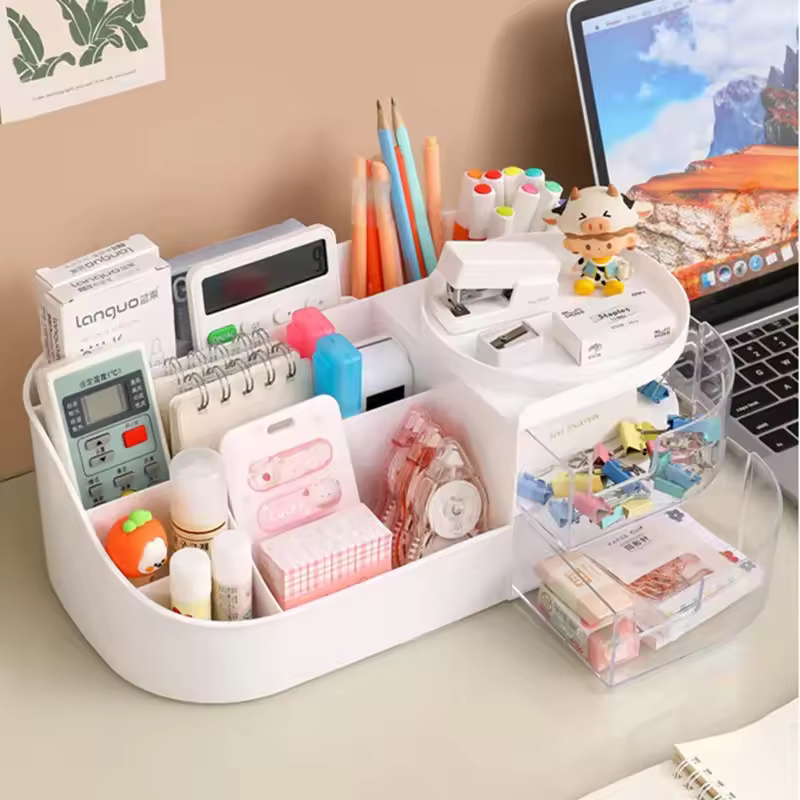 Cosmetic Organizer With Clear Drawer