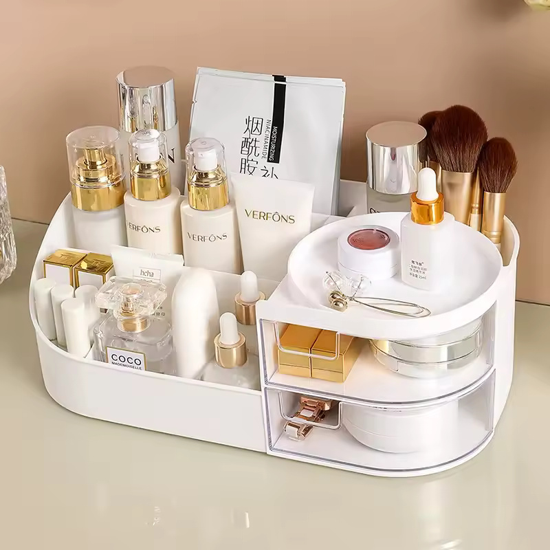 Cosmetic Organizer With Clear Drawer