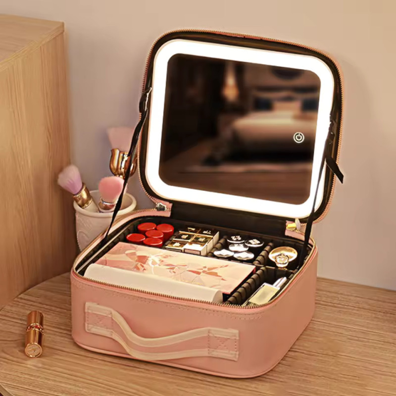 Cosmetic Bag With LED Mirror