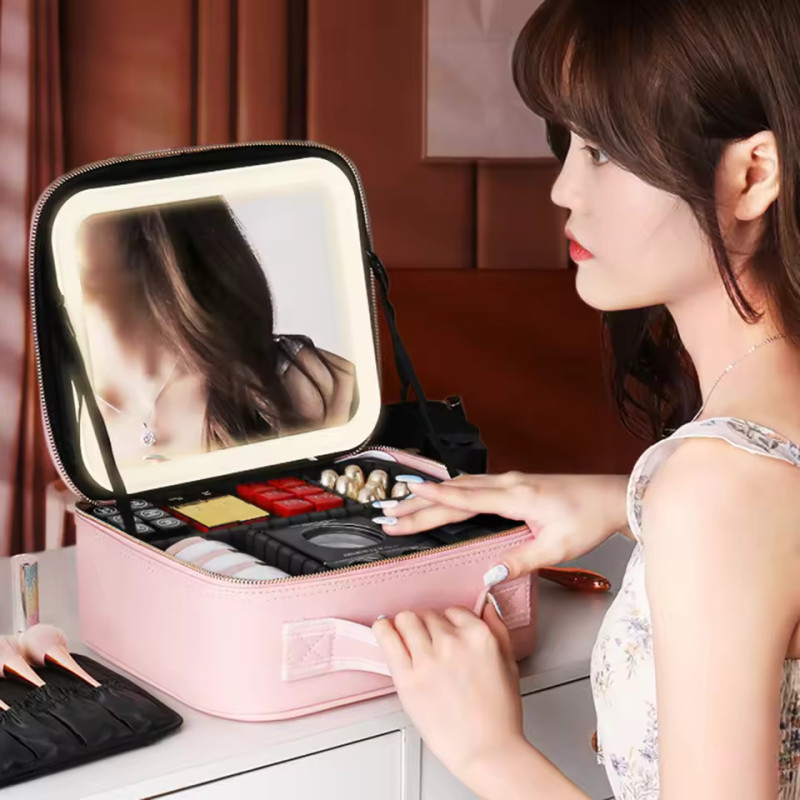Cosmetic Bag With LED Mirror