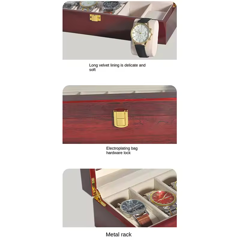 8/10/12 Grid Wooden Watch Organizer