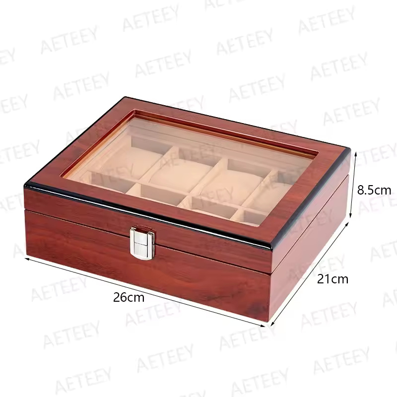 8/10/12 Grid Wooden Watch Organizer