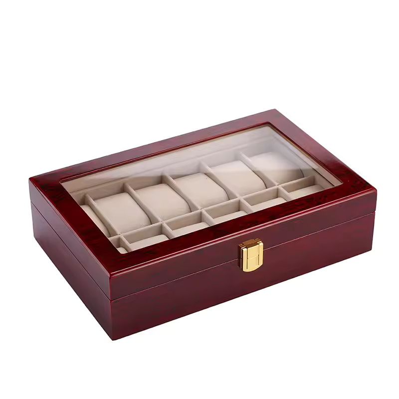 8/10/12 Grid Wooden Watch Organizer