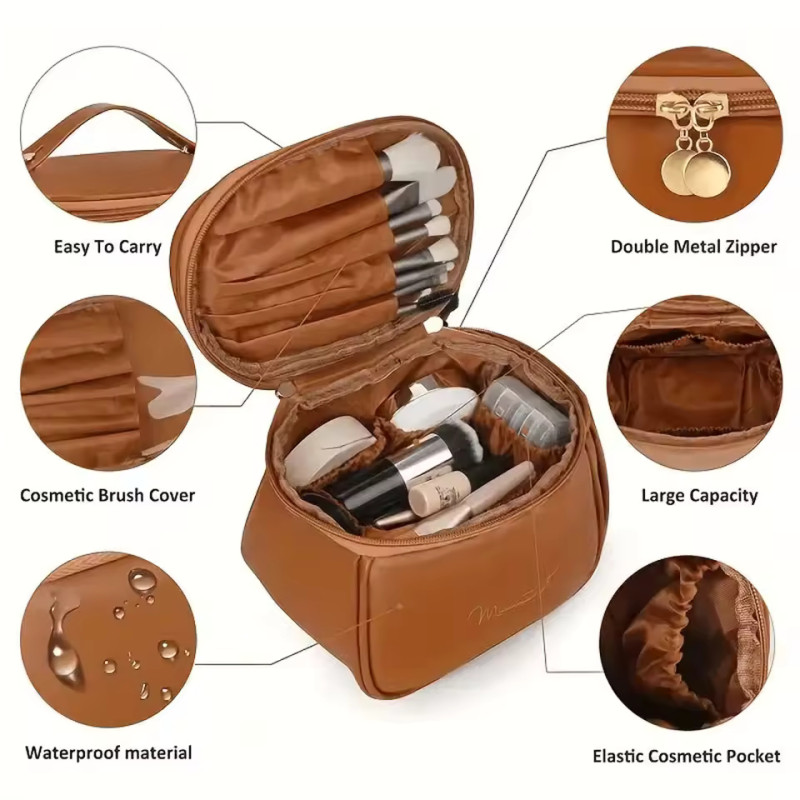 PU Leather Travel Toiletry Bag