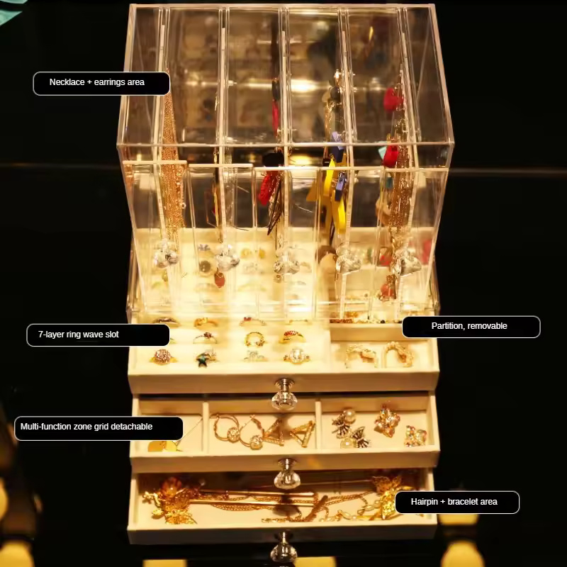 Acrylic Jewellery Organizer With Drawer